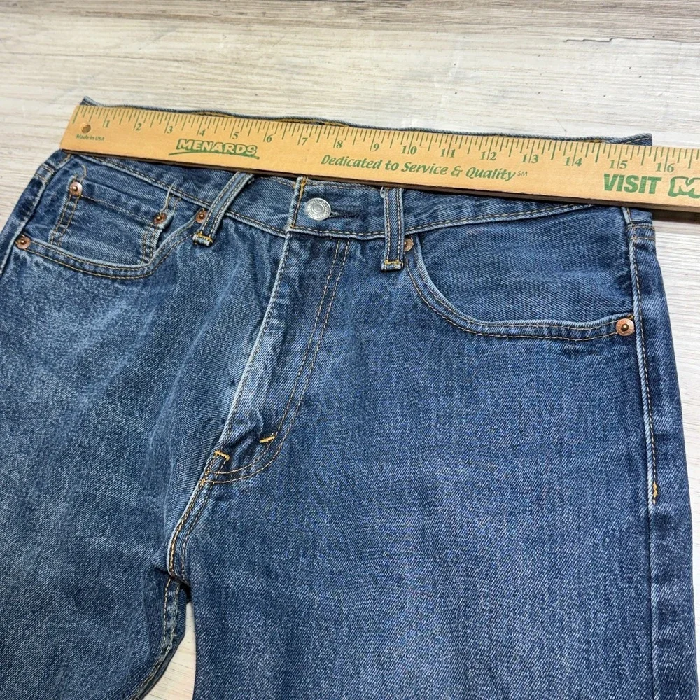 Levis 505 Jeans Mens 33x32 (Real 31x30) Blue Straight Leg Denim Work Cowboy Pant
